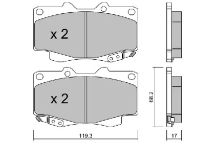 Комплект тормозных колодок AISIN BPTO-1021